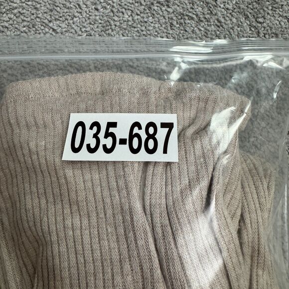 Kennedy Kened IK Ribbed Knit Wide Leg Wrap Jumpsuit Womens Small Beige Tie Strap - Picture 14 of 14